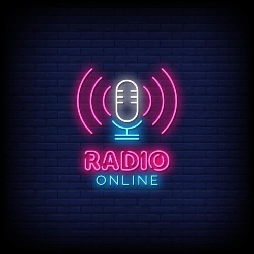 radio-online-neon-signs-style-text-free-vector